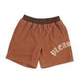 Pleasures Mars Sherpa Shorts Brown - Marrón - Pantalones cortos