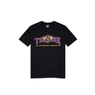 Thrasher Skate Mag Fortune Logo Short Sleeve Tee - Negro - Camiseta de manga corta