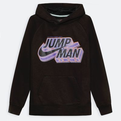 Jordan Jumpman x Nike Stacked Pullover Boys Hoodie Black - Negro - Hoodie