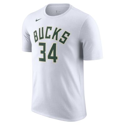 Nike NBA Milwaukee Bucks Giannis Antetokounmpo Tee White - Blanco - Camiseta de manga corta