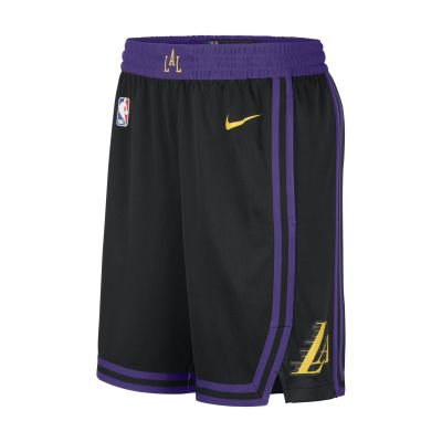 Nike Dri-FIT NBA Los Angeles Lakers City Edition 2023/24 Swingman Shorts - Negro - Pantalones cortos