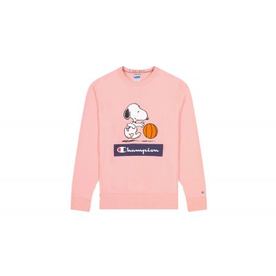Champion x Peanuts Graphic crewneck Sweatshirt Coral - Rosa - Hoodie