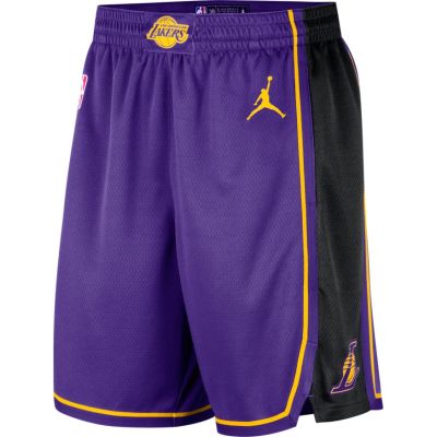 Jordan Dri-FIT NBA Los Angeles Lakers Statement Edition Swingman Basketball Shorts - Morado - Pantalones cortos
