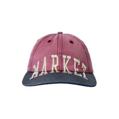 Market Vintage Arc 6-Panel Hat Wine/Skipper Blue - Rojo - Gorra