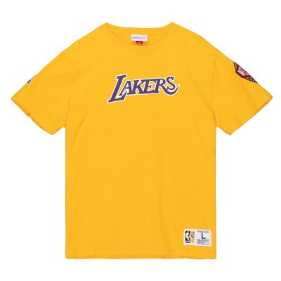 Mitchell & Ness NBA LA Lakers Team Origins S/S Tee - Amarillo - Camiseta de manga corta