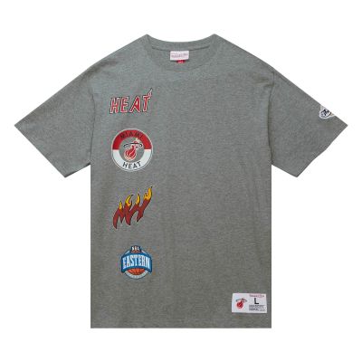 Mitchell & Ness NBA Miami Heat Hometown S/S Tee - Gris - Camiseta de manga corta